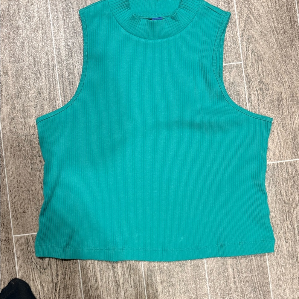 Old Navy Teal Ribbed Tank Top